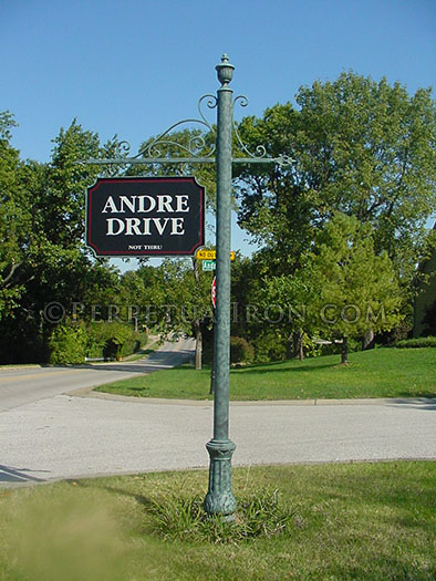another view of sign post 1.2 a decorative street sign.